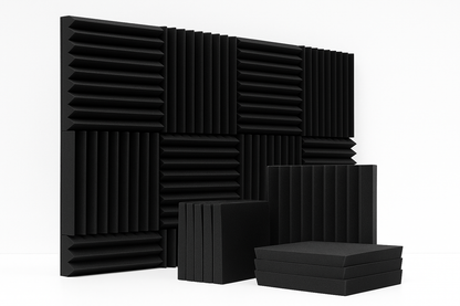Panneaux Acoustiques 32 Pièces – Mousse Antibruit 30×30×2,5 cm – Noir Haute Densité